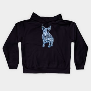 Bull Terrier Acrylic Painting Portrait Kids Hoodie